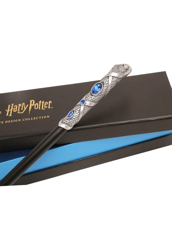 هاري بوتر عصا هاري بوتر تاج رافينكلو - عصا سحرية قابلة للجمع بطول 15 بوصة - تفاصيل مستوحاة من الياقوت الأزرق وعلبة عرض فاخرة - مثالية لمحبي رافينكلو وهواة جمع التحف - ليست لعبة - Image 2